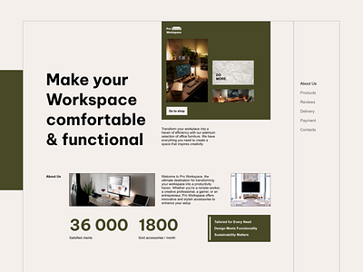 Workplace furniture ui ux web