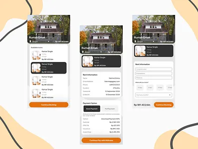 Accomodation Rent App Exploration figma ui ui design ui ux ux