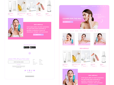 Velvetvanity Skin Care branding graphic design ui