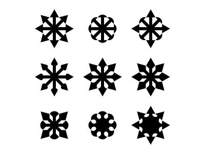 Abstract Compass Arrow Icon Symbol abstract arrow arrows compass compass logo direction flower icon pointer snowflake symbol