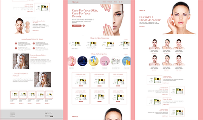 Skinvia skincare website branding graphic design ui