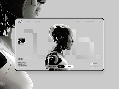 lab works™ - robotics adobe clean clean ui concept contemporary design designer freelance fresh lab minimal modern streetwear tech wear tesla ui ui design user interface website website design