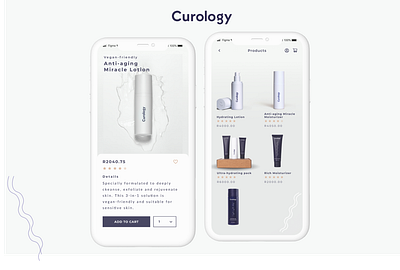 Mobile UI Design for skincare ecommerce ecommerce figma skincare ui ux design webapp webdesign