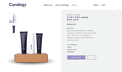 UI Web design for ecommerce b2b brand ecommerce skincare webdesign website wellness