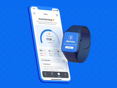 Jesmino - Fitness & Diet App application diet fitness health ui