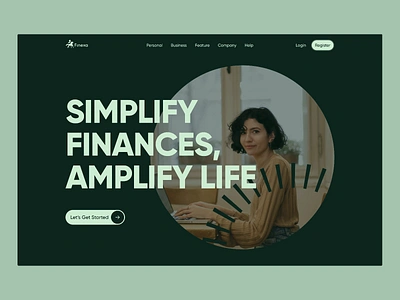 Finexa Finace Website animation finance fintech green hero hero animation microinteraction ui animation ui design uiux user interface ux design website