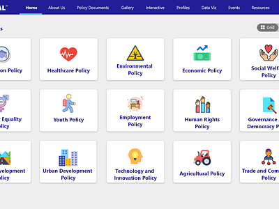 Policy Portal for USAID dashboard policy portal ui ux