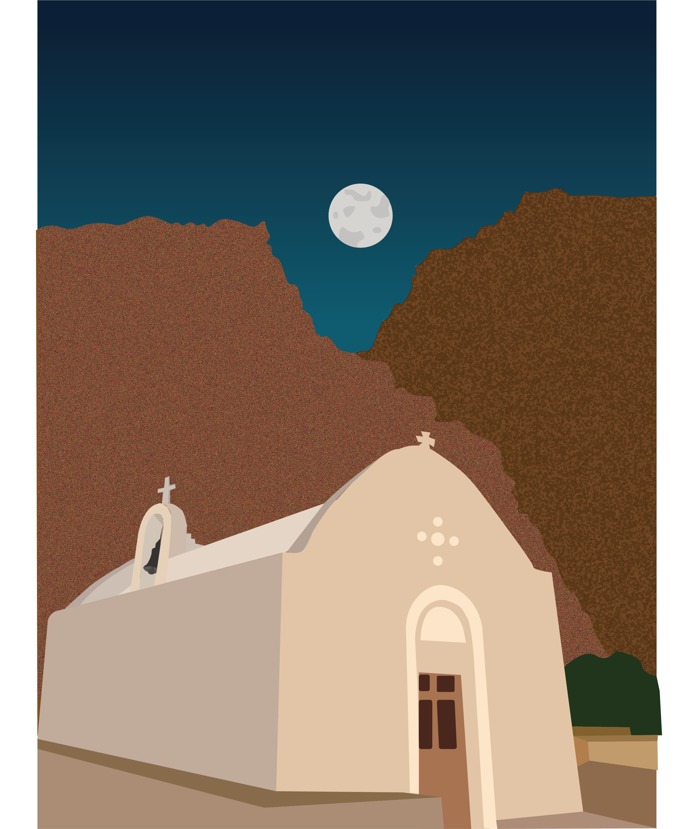 Cretan Church Next to the Ha Gorge design graphic design illustration ui vector visual