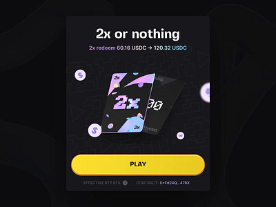 Bookmaker.xyz: Flipping card animation 2d 2d animation betting bookmaker card coins crypto dark gambling game gamification interaction interface motion motiondesign ui ux usdt web web3 winning