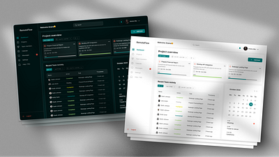 RemoteFlow | Fintech dashboard dashboard design figma ui ux