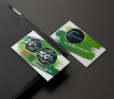 Unique & Artistic Business Card Design artistic branding business card design graphic design green illustration modern stylish unique vector