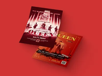 Queen Concert Poster Design design flyer graphic design poster typography