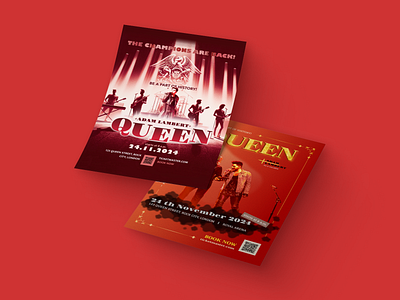 Queen Concert Poster Design design flyer graphic design poster typography