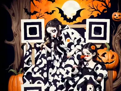 QR codes Halloween art qr code artqr creativemarketing creativetechnology halloween qr code qr codehalloween