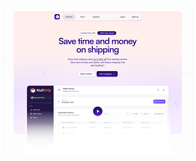 Shipping Platform Landing Page 📦 branding design figma frontend landing page packaging paltform product shipping ui uiux website