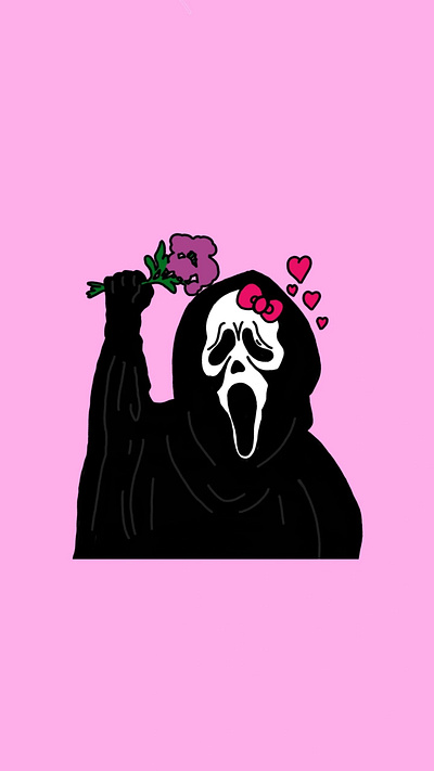 Ghostface Cutie cute flowers ghost face ghostface scream