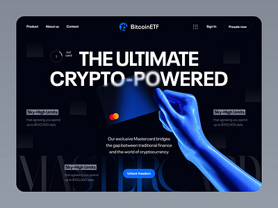 BitcoinEtf - Cryptocurrency investments 3d animation bitcoin blockchain crypto cryptocurrency design ethereum finance illustration landing ui ux web3