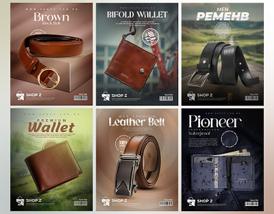 Timeless Accessories for Men Product Design belt social media post men wallet menaccessories product design product manipulation social media post design wallet post design wallet poster design