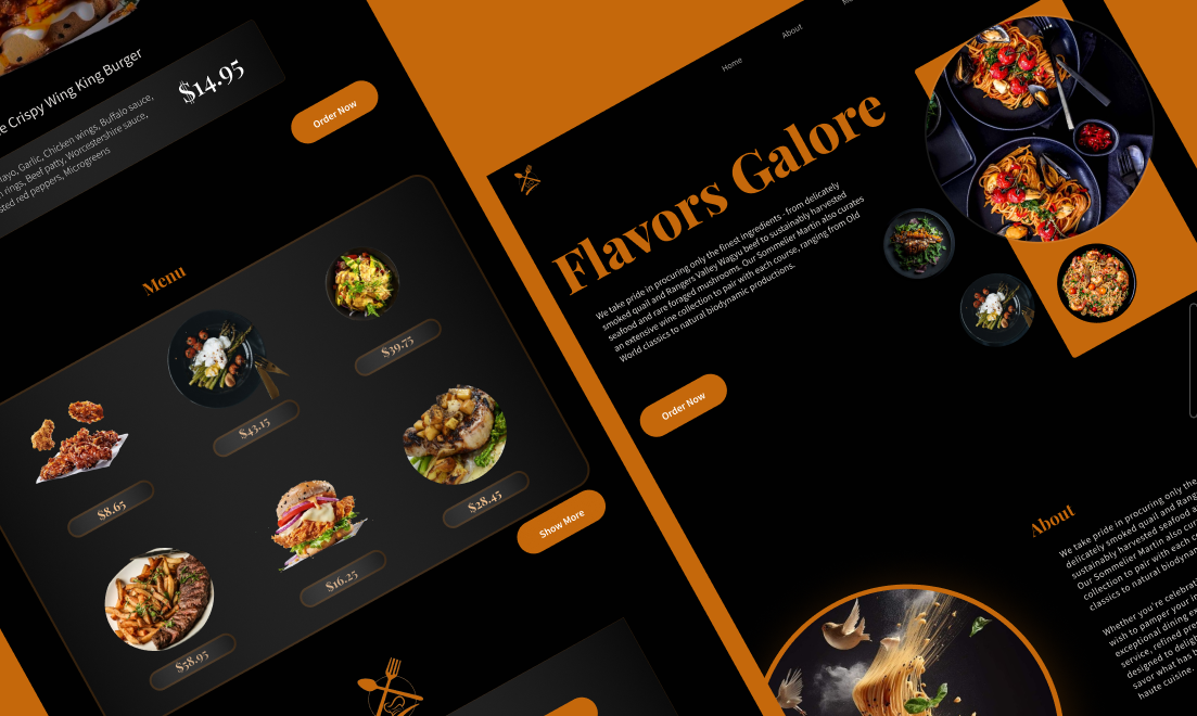 Example of A Fine Dining Website Design