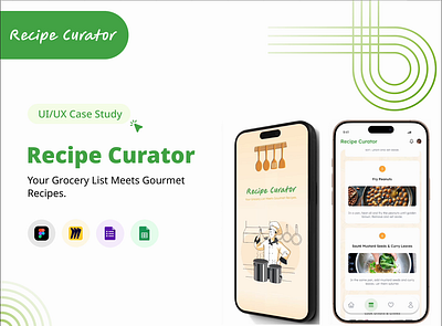 The Recipe Curator case study cooking figma grocery meal prepare recipe curator ui ux ux design