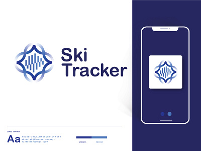 Ski Tracker logo, Tracker logo abstract best logo branding branding identity business logo color logo creative logo design gradient graphic design line logo logo modern ski ski tracker lgoo symbol tracker logo