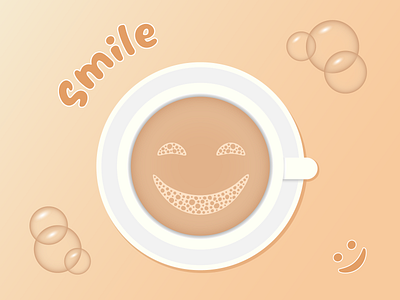 Just smile! 😊 branding coffee coffee illustration design digitalart digitalillustration good vibes graphic design have a good day illustration nice day positive smile vector vector illustration