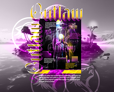 OUTLAW FASHION artwork cover design design graphic design illustration outlaw typography