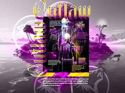 OUTLAW FASHION artwork cover design design graphic design illustration outlaw typography