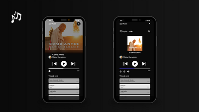 App'Music app design music playlist ui