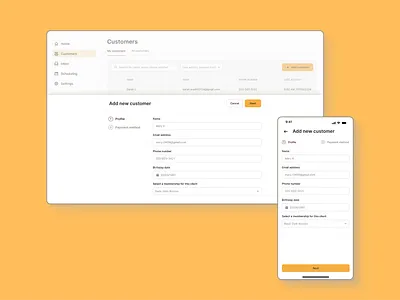 Web Design for Fitness CRM System b2b business app crm saas ui design ux design web design