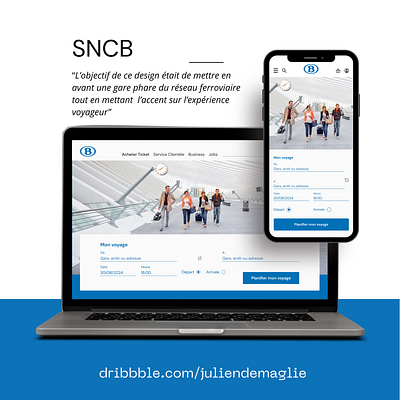 SNCB Home Page design experience sncb train travel ui ux