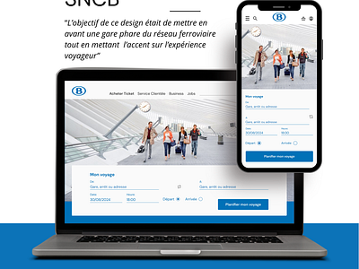 SNCB Home Page design experience sncb train travel ui ux