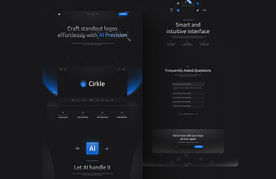 AI Logo Generator SaaS Application ai branding clean design figma graphic design logo ui ux