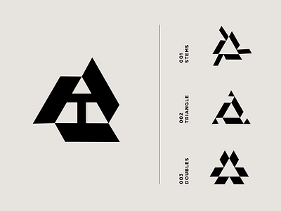 Triangle Logos branding design fitness freelance freelancer geometric graphic design icon logo mark minimal polygon symbol t triangle