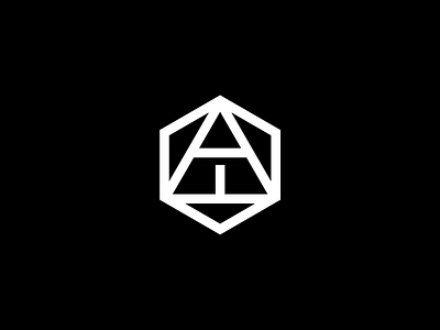 T Hexagon Logo Mark black branding bw design designer freelance freelancer geometric graphic design hexagon icon logo mark minimal t vector