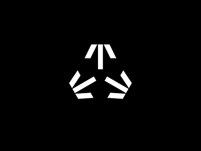 Arrow Triangle Logo Mark arrow black branding bw design geometric graphic design icon logo mark polygon symbol triangle vector