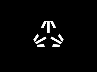 Arrow Triangle Logo Mark arrow black branding bw design geometric graphic design icon logo mark polygon symbol triangle vector