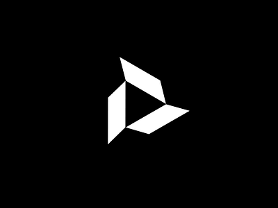 Polygon Arrow Logo Mark arrow black branding bw design forward graphic design icon logo logo designer mark polygon symbol triangle