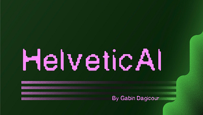 HelveticAI Font's Poster artificial intelligence design font illustration poster