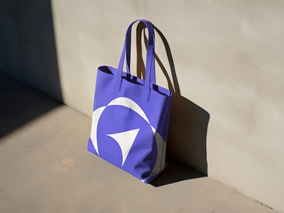 True Vital Logo Tote Bag branding design freelance geometric graphic design health healthcare icon insurance logo mark medical purple tote