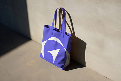 True Vital Logo Tote Bag branding design freelance geometric graphic design health healthcare icon insurance logo mark medical purple tote