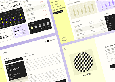 Financial System UI UX branding design graphic design mockups typography ui ux