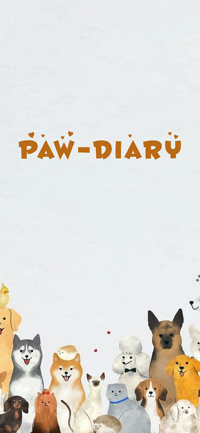 Pet Diary app design ui ux