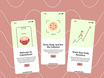 Food Calorie Scanner App Design app app design food ios app mobile scanner ui ui design ux ux design