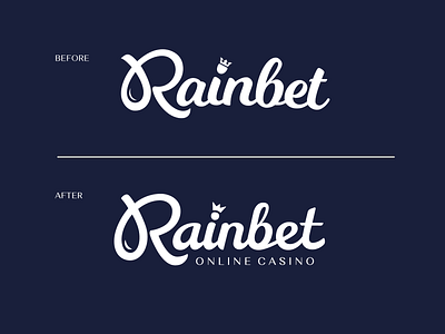 Rainbet _ rebrand calligraphy casino crypto custom design flow handlettering handwritten iconic lettering logo logomaker logoproject rainbet rebrand rebranding remake script type