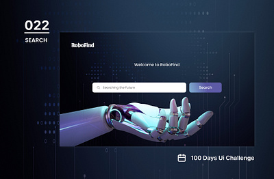 DAY-022 SEARCH 100 days ui 100days 100daysofui appdesign challenge daily ui challenge day 22 design figma future of search future of search engine google robofind search search engine search interface ui user exprience user interface ux
