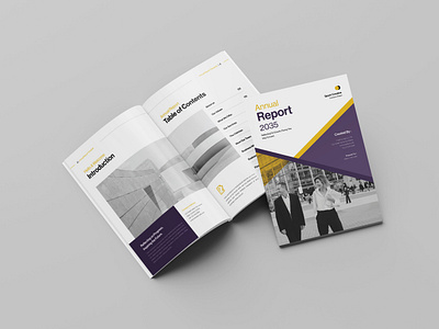 Annual Report Brochure Template a4 agency annual annual report branding brochure business company corporate design graphic design marketing minimalist minmal new portfolio profile proposal report sheet