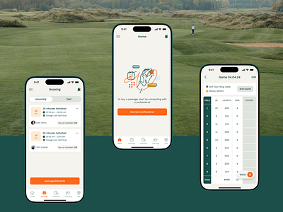 ProAgenda App Product Design app design application application design dashboard design golf graphic design illustration interaction design interface mobile mobile app mobile ui mobile ux product design ui user experience user interface ux ux design