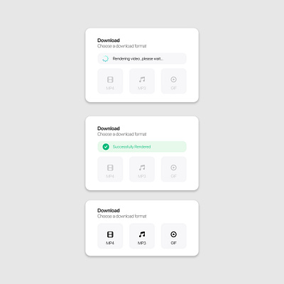 Download widget in different states branding design graphic design illustration ui ui design uiux user interface website widget