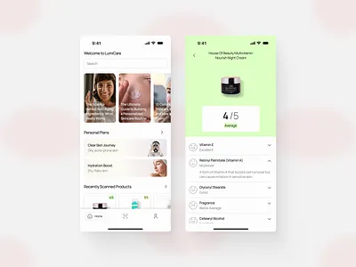Skincare App UX/UI Design app app design ios app mobile design product design skincare ui ui design ux ux design